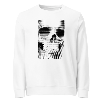 Print 'Static Skull' Organic Sweatshirt White MILTTI