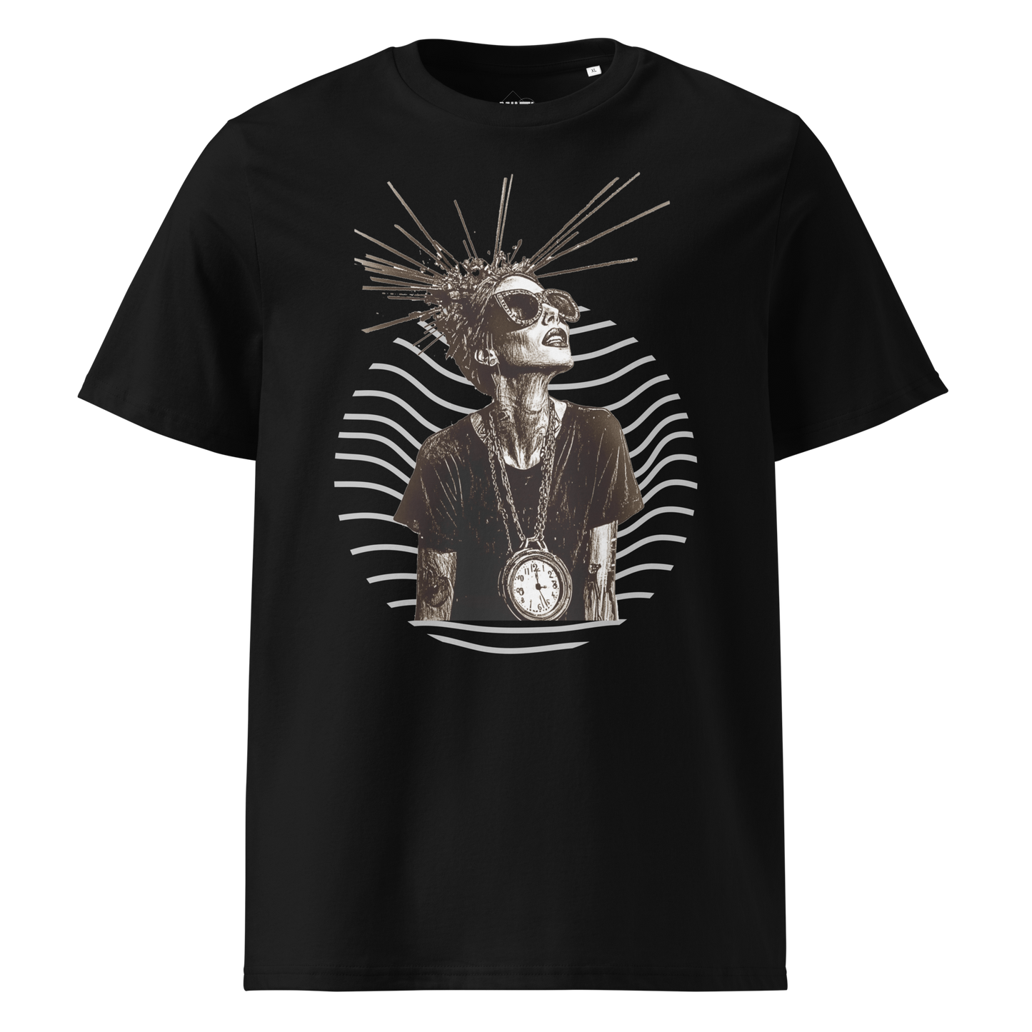 Print 'Timeless Rebel' Organic Cotton T-shirt Black MILTTI