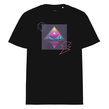 Print 'Pop Triangle' Organic Cotton T-shirt Black MILTTI