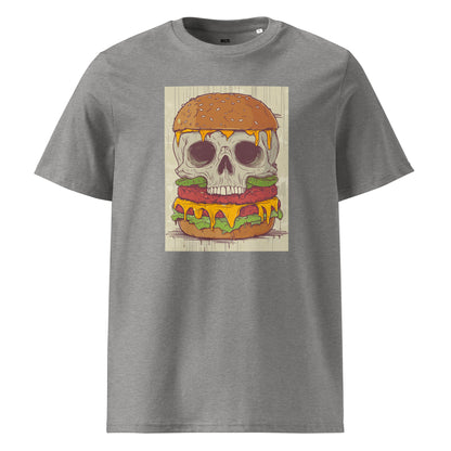Print 'Last Bite' Organic Ribbed Neck T-shirt Heather Grey MILTTI
