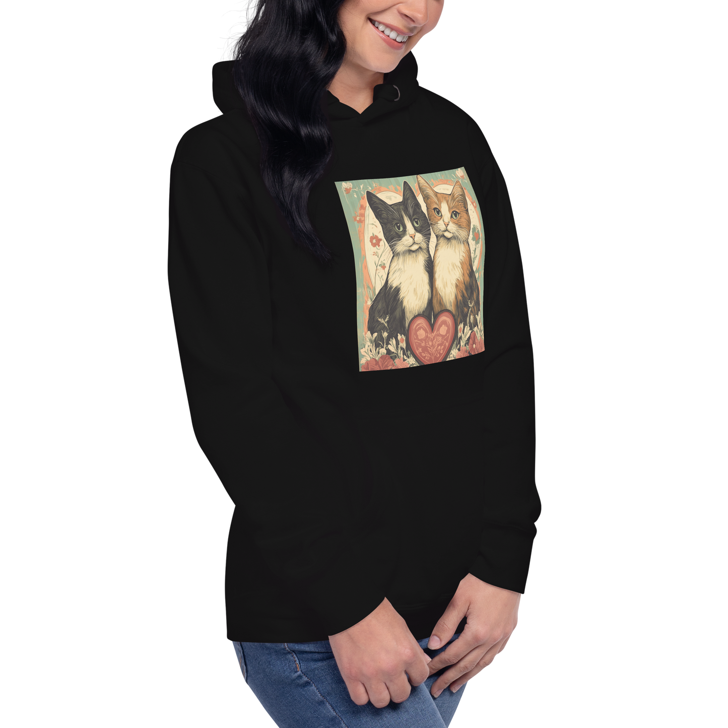 Print 'Kitty Couple' Hoodie MILTTI