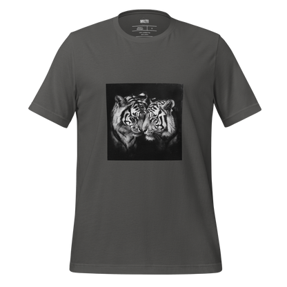 Print 'Tiger Couple B&W' T-shirt Asphalt MILTTI