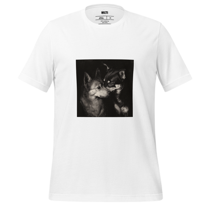 Print 'Dog Couple B&W' T-shirt White MILTTI
