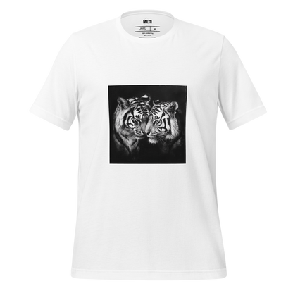 Print 'Tiger Couple B&W' T-shirt White MILTTI