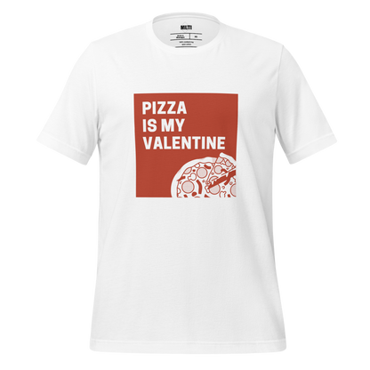 Print 'Pizza is my Valentine' T-shirt White MILTTI